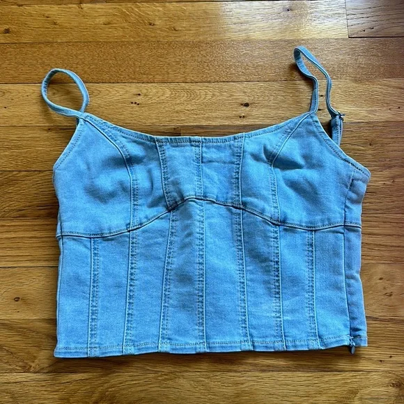 Tiger Mist Denim Top - Picture 2 of 6